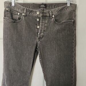 A.P.C. Men's Charcoal Slim Jeans